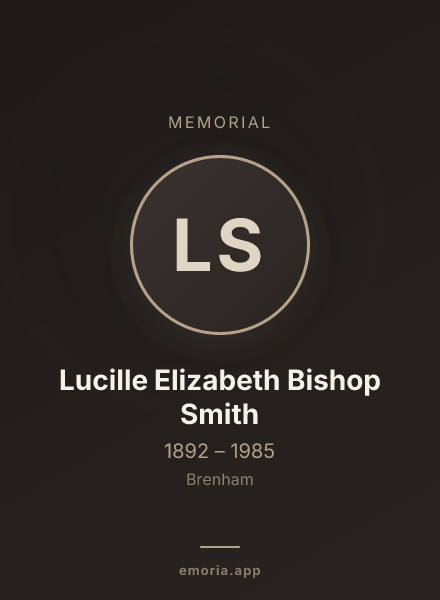 Memorial portrait of Lucille Elizabeth Bishop Smith