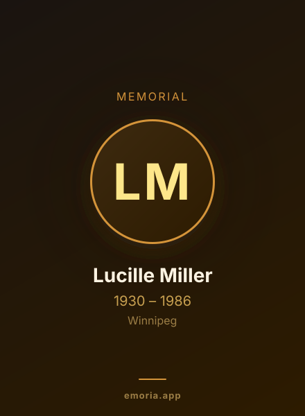 Memorial portrait of Lucille Miller