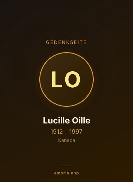 Gedenkportrait von Lucille Oille