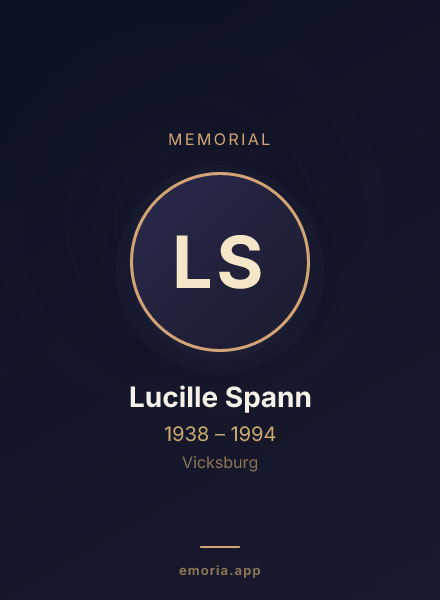 Memorial portrait of Lucille Spann