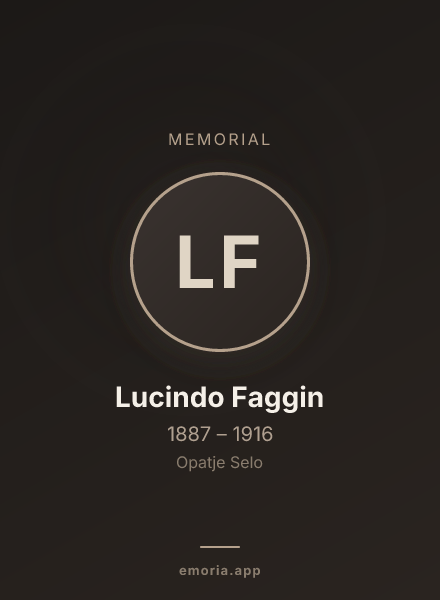 Memorial portrait of Lucindo Faggin