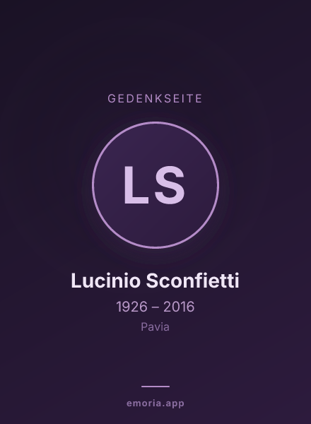 Gedenkportrait von Lucinio Sconfietti