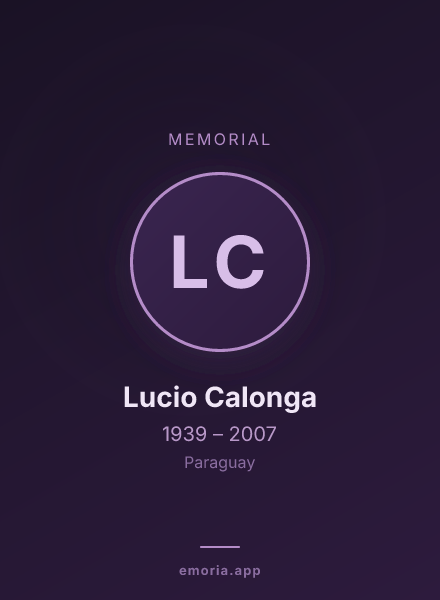 Memorial portrait of Lucio Calonga