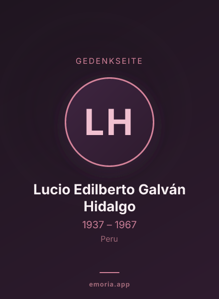 Gedenkportrait von Lucio Edilberto Galván Hidalgo