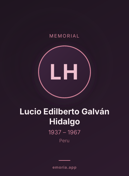Memorial portrait of Lucio Edilberto Galván Hidalgo