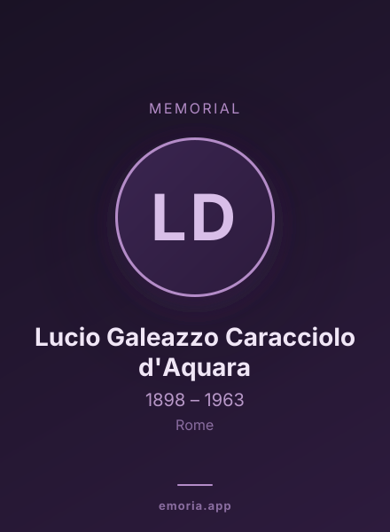 Memorial portrait of Lucio Galeazzo Caracciolo d'Aquara