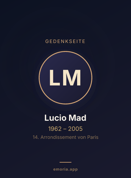 Gedenkportrait von Lucio Mad