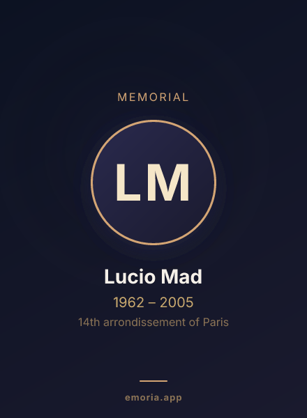 Memorial portrait of Lucio Mad