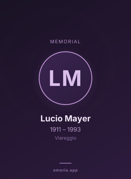 Memorial portrait of Lucio Mayer