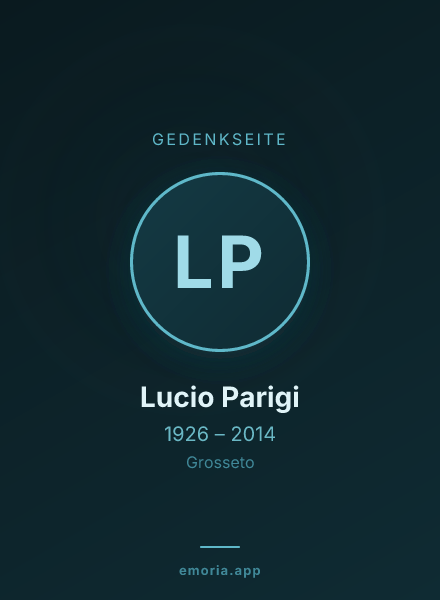 Gedenkportrait von Lucio Parigi