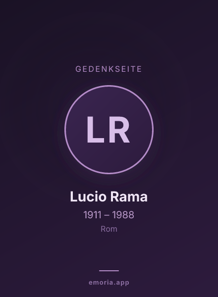 Gedenkportrait von Lucio Rama