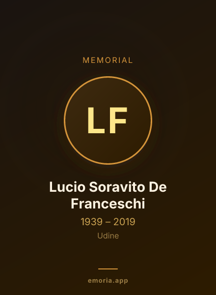 Memorial portrait of Lucio Soravito De Franceschi