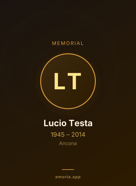 Memorial portrait of Lucio Testa