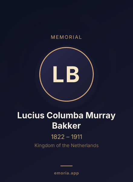 Memorial portrait of Lucius Columba Murray Bakker
