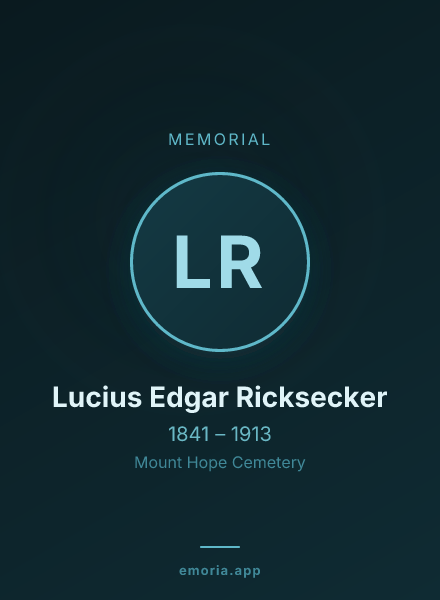 Memorial portrait of Lucius Edgar Ricksecker