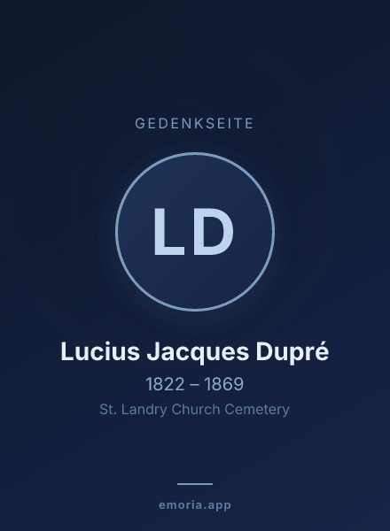 Gedenkportrait von Lucius Jacques Dupré
