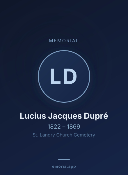 Memorial portrait of Lucius Jacques Dupré
