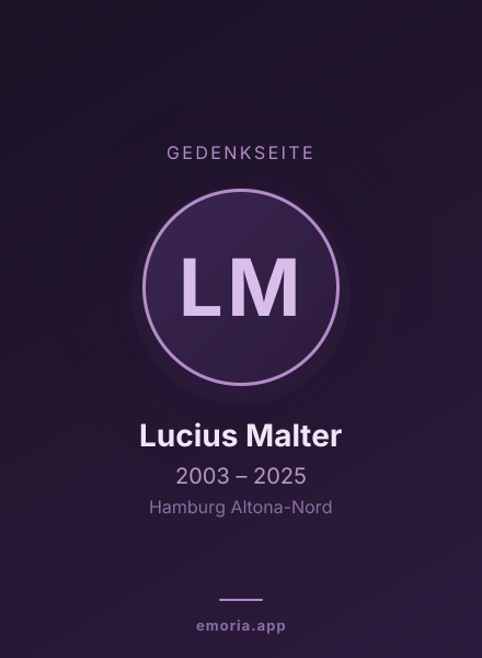 Gedenkportrait von Lucius Malter