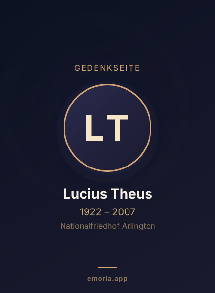 Gedenkportrait von Lucius Theus