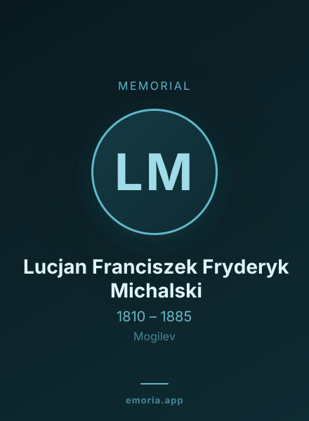 Memorial portrait of Lucjan Franciszek Fryderyk Michalski