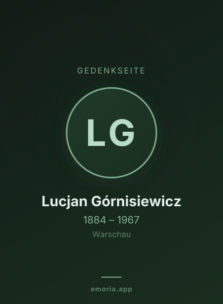 Gedenkportrait von Lucjan Górnisiewicz