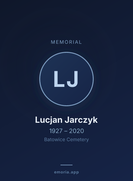 Memorial portrait of Lucjan Jarczyk