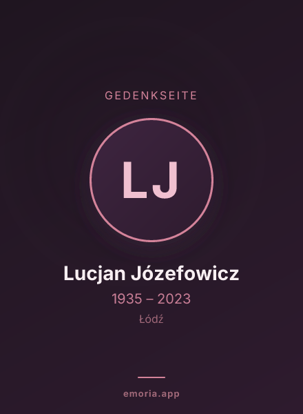 Gedenkportrait von Lucjan Józefowicz