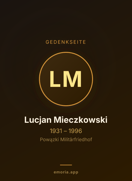 Gedenkportrait von Lucjan Mieczkowski