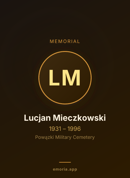 Memorial portrait of Lucjan Mieczkowski