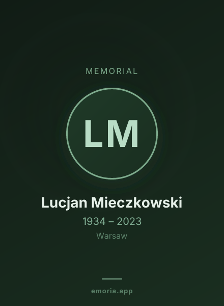 Memorial portrait of Lucjan Mieczkowski