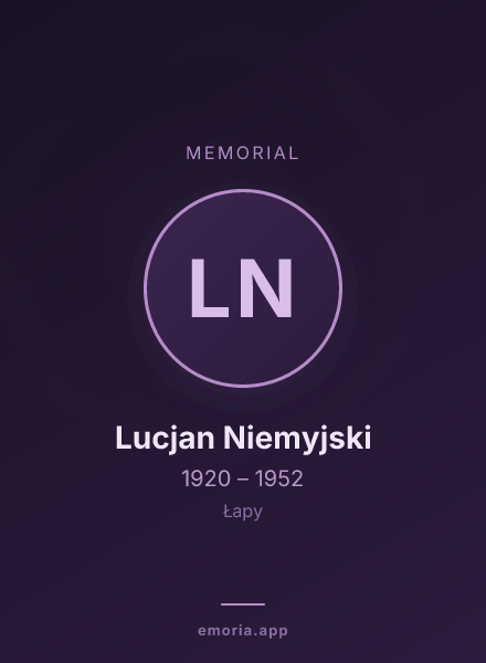 Memorial portrait of Lucjan Niemyjski
