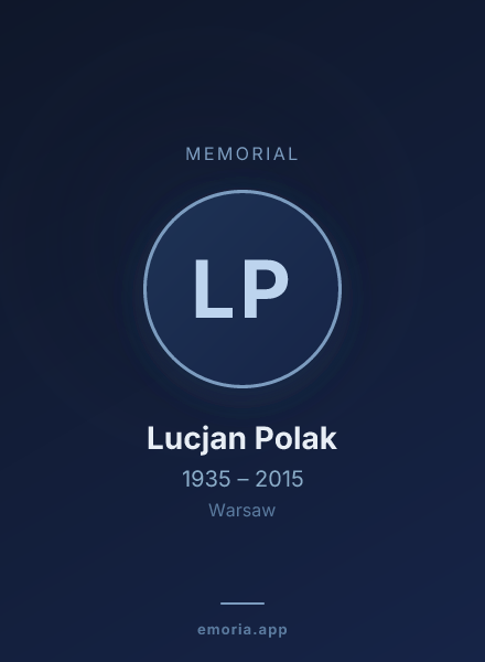 Memorial portrait of Lucjan Polak