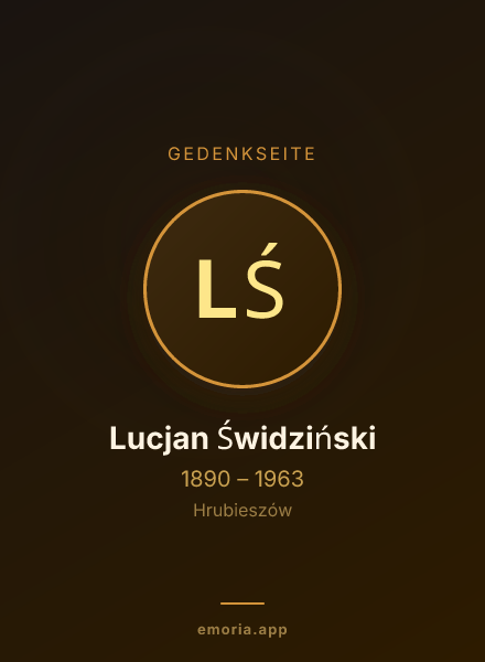 Gedenkportrait von Lucjan Świdziński