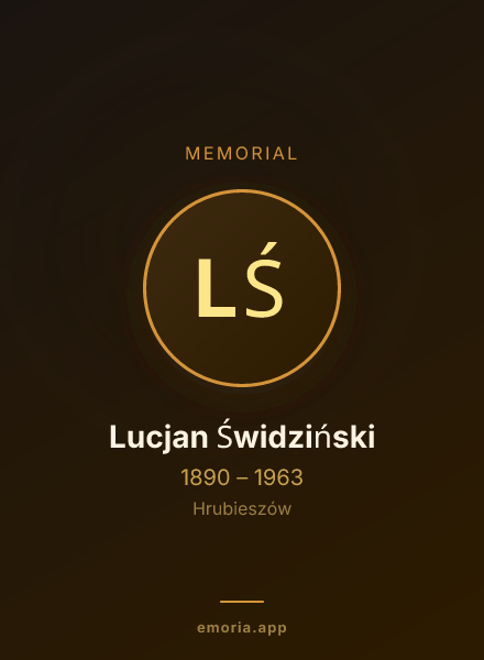 Memorial portrait of Lucjan Świdziński