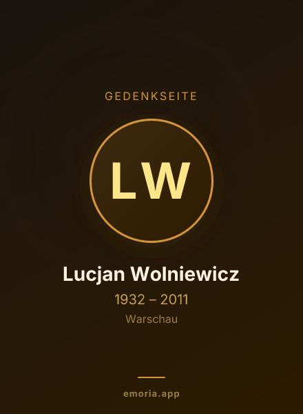 Gedenkportrait von Lucjan Wolniewicz