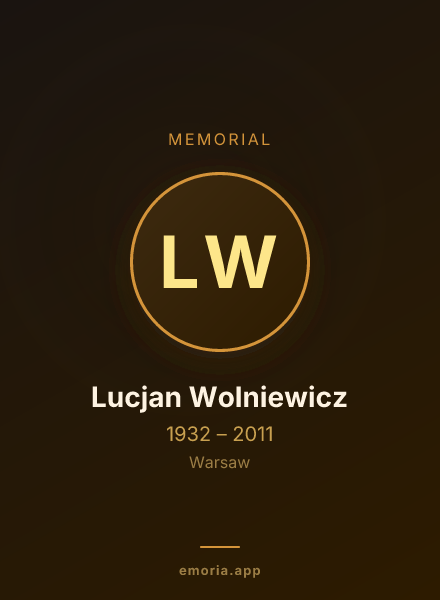 Memorial portrait of Lucjan Wolniewicz