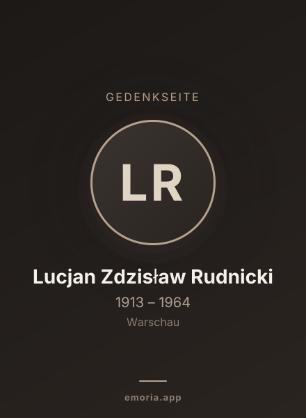 Gedenkportrait von Lucjan Zdzisław Rudnicki
