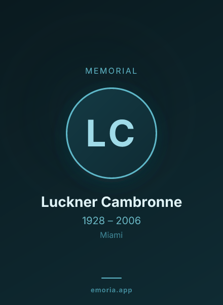 Memorial portrait of Luckner Cambronne