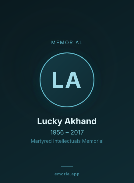Memorial portrait of Lucky Akhand