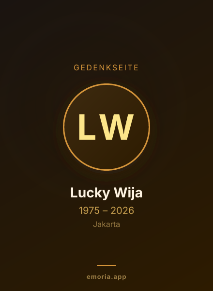 Gedenkportrait von Lucky Wija
