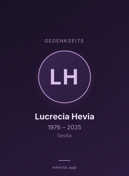 Gedenkportrait von Lucrecia Hevia
