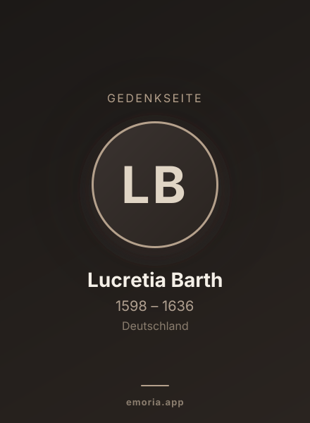 Gedenkportrait von Lucretia Barth
