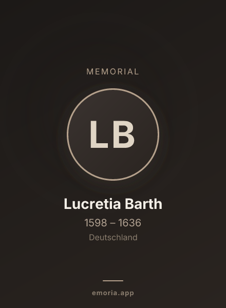 Memorial portrait of Lucretia Barth