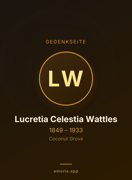 Gedenkportrait von Lucretia Celestia Wattles