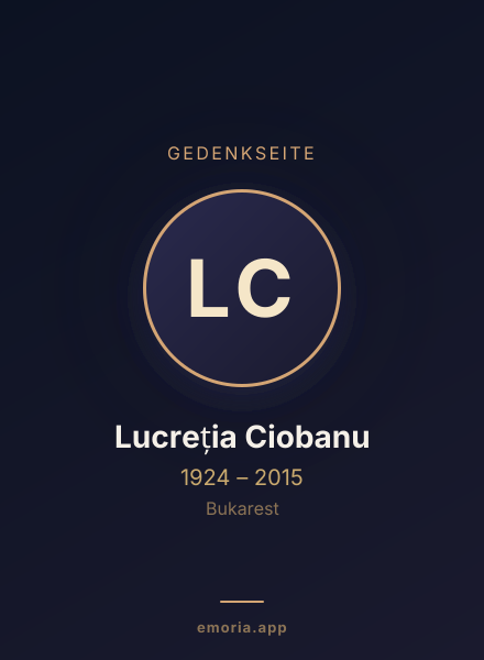 Gedenkportrait von Lucreția Ciobanu