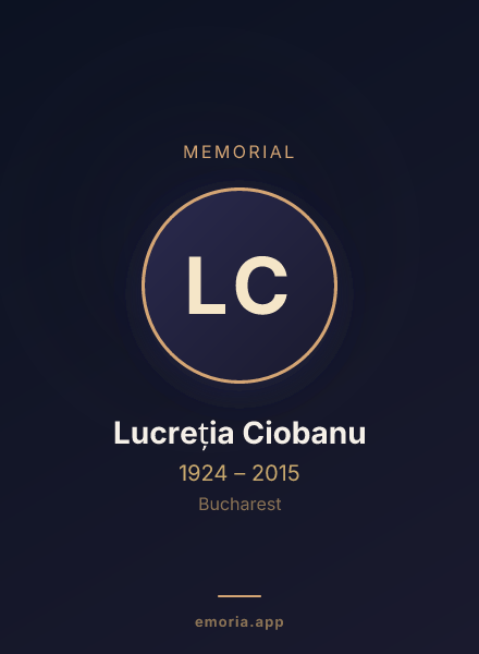 Memorial portrait of Lucreția Ciobanu