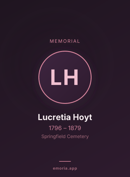 Memorial portrait of Lucretia Hoyt