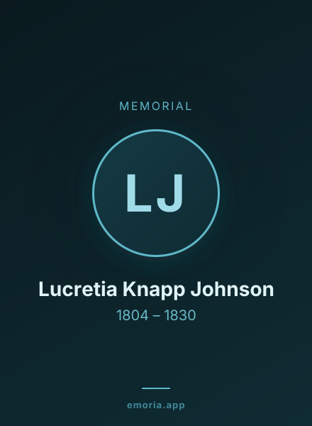 Memorial portrait of Lucretia Knapp Johnson