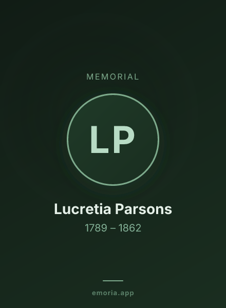 Memorial portrait of Lucretia Parsons