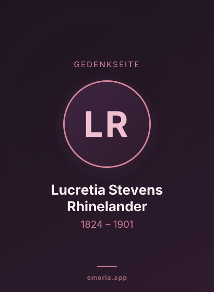Gedenkportrait von Lucretia Stevens Rhinelander